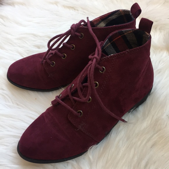 forever 21 burgundy boots